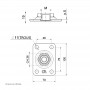 Platine rectangulaire réglable à visser - Schéma