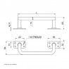 Poignée de tirage courbée - Schéma