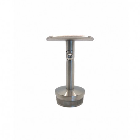 Support de main courante droit articulé pour poteaux rond inox - Photo