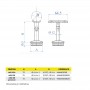 Support de main courante droit articulé pour poteaux rond inox - Schéma