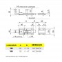 Verrou ou loquet vertical plat à coulisse MIC284 - schéma