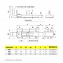 Verrou ou loquet vertical plat à coulisse MIC286 - schéma