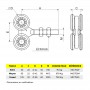 Chariot suspendu - 4 roues - Schéma