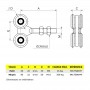 Chariot suspendu - 4 roues Nylon - Schéma