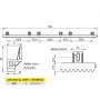 Crémaillère NYLON fixation supérieure - Schéma