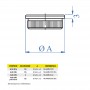 Bouchon plat inox pour tube - 3mm - schéma