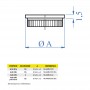 Bouchon plat inox pour tube - 1.5mm - schéma